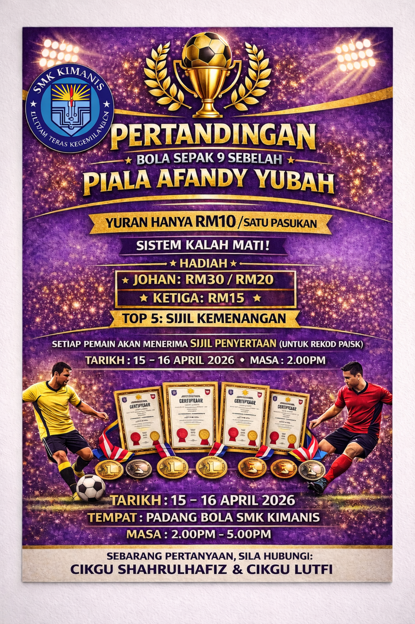 Pertandingan Ping Pong Piala Pengetua